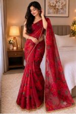Premium Soft Georgette Saree with Pearl Work