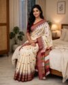 Indian Inspired Assam Silk Saree - Image 2